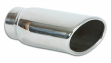 Load image into Gallery viewer, Vibrant 4.5in x 3in Oval SS Exhaust Tip (Single Wall Angle Cut Rolled Edge) - Side View