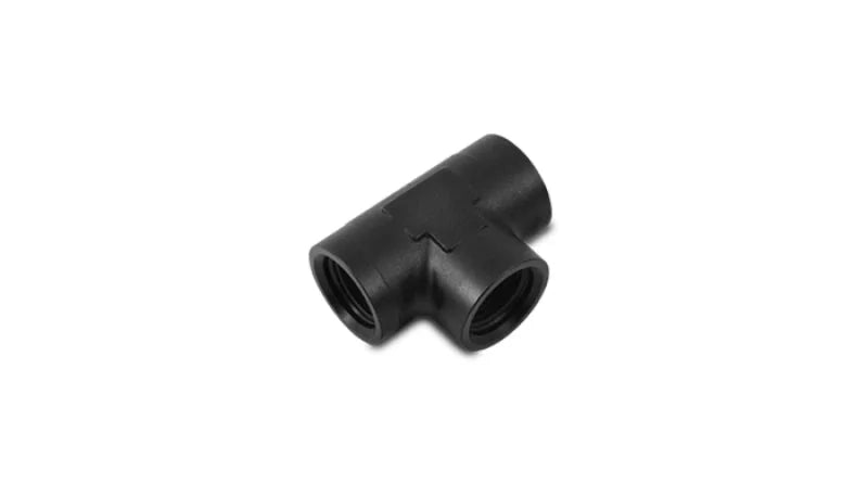 Vibrant -4AN 938 Female Tee Adapter - Aluminum - Back View