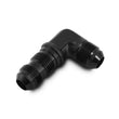 Load image into Gallery viewer, Vibrant -4AN Bulkhead Adapter 90 Degree Elbow Fitting - Anodized Black Only - Main Product View