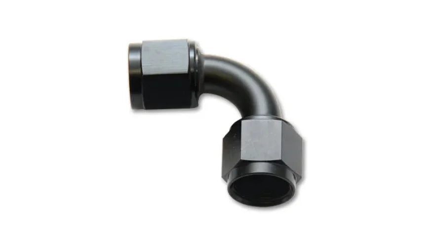 Vibrant -4AN Female 90 Degree Union Adapter (AN to AN) - Anodized Black Only - Side View