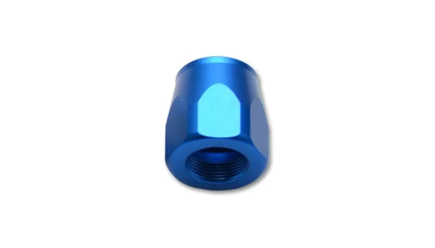 Vibrant -4AN Hose End Socket - Blue - Side View
