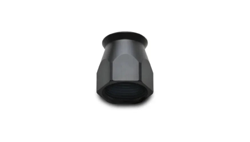 Vibrant -4AN Hose End Socket for PTFE Hose Ends - Black - Side View