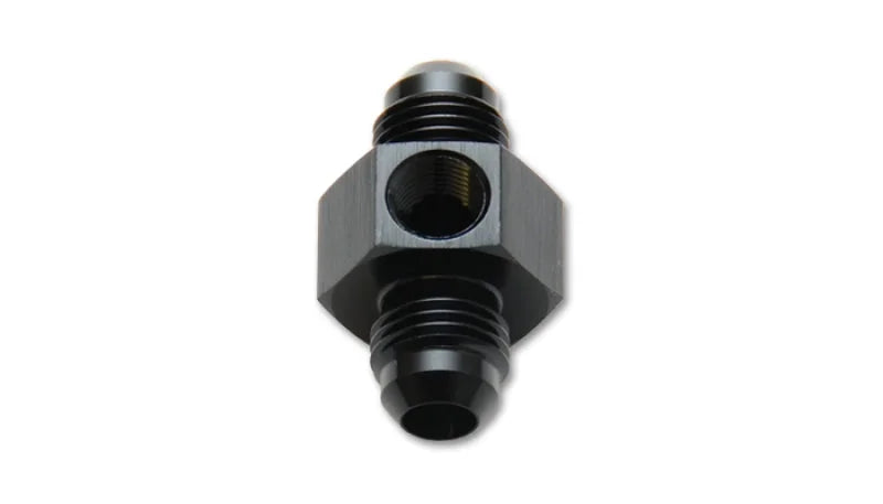 Vibrant -4AN Male Union Adapter Fitting w/ 1/8in NPT Port - Side View