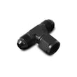 Load image into Gallery viewer, Vibrant -4AN Tee Fitting with Female -4AN Swivel On Side - Side View