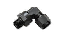 Load image into Gallery viewer, Vibrant -4AN to 1/4in NPT Female Swivel 90 Degree Adapter Fitting - Side View