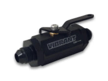 Load image into Gallery viewer, Vibrant -4AN to -4AN Male Shut Off Valve - Black - Detail View