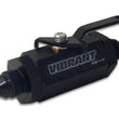 Load image into Gallery viewer, Vibrant -4AN to -4AN Male Shut Off Valve - Black - Side View