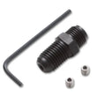 Load image into Gallery viewer, Vibrant -4AN to 7/16-24 Oil Restrictor Fitting Kit for Garrett ball bearing Turbochargers - Side View