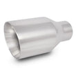 Load image into Gallery viewer, Vibrant 4in OD Round SS Exhaust Tip (Double Wall Angle Cut Beveled Outlet) 3in. ID Inlet - Main Product View