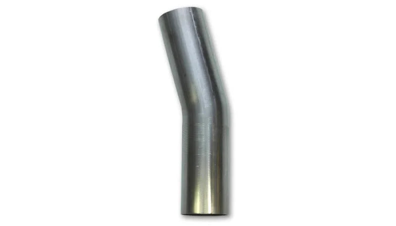 Vibrant 4in OD T304 SS 15 Deg Mandrel Bend 5in Leg Length (6in Centerline Radius) - Side View
