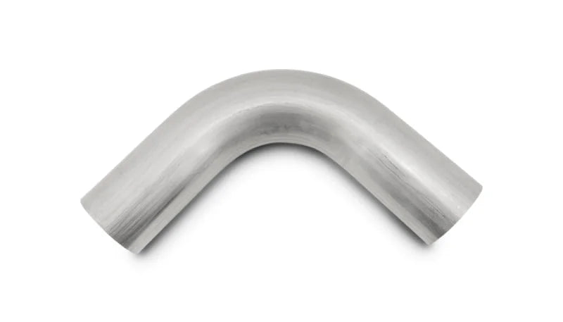 Vibrant 4in O.D. T304 SS 90 deg Mandrel Bend 6in x 6in leg lengths (6in Centerline Radius) - Side View
