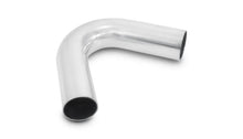 Load image into Gallery viewer, Vibrant 4in O.D. Universal Aluminum Tubing (120 degree Bend) - Polished - Side View