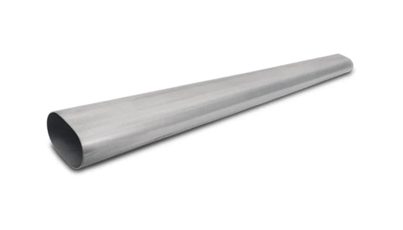 Vibrant 4in Oval (Nominal Size) T304 SS Straight Tubing (16 ga) - 5 foot length - Side View