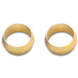 Load image into Gallery viewer, Vibrant 5/8in Brass Olive Hardline Tubing Inserts (2 Pack) - Main Product View
