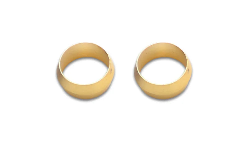 Vibrant 5/8in Brass Olive Hardline Tubing Inserts (2 Pack) - Main Product View