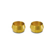 Load image into Gallery viewer, Vibrant 5/8in Brass Olive Hardline Tubing Inserts (2 Pack) - Side View
