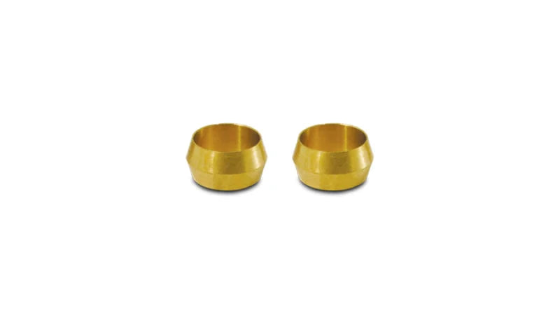 Vibrant 5/8in Brass Olive Hardline Tubing Inserts (2 Pack) - Side View
