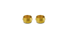 Load image into Gallery viewer, Vibrant 5/8in Brass Olive Hardline Tubing Inserts (2 Pack) - Side View