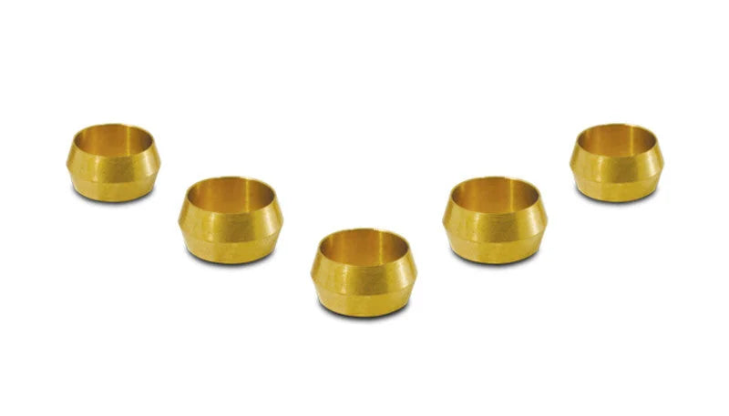 Vibrant 5/8in Brass Olive Hardline Tubing Inserts (2 Pack) - Back View