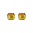 Load image into Gallery viewer, Vibrant 5/8in Brass Olive Hardline Tubing Inserts (2 Pack) - Side View