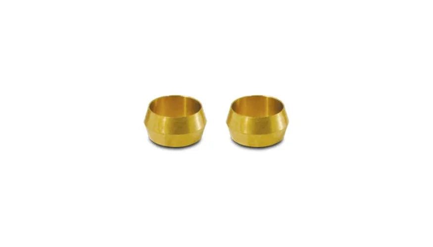 Vibrant 5/8in Brass Olive Hardline Tubing Inserts (2 Pack) - Side View