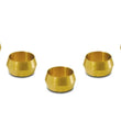 Load image into Gallery viewer, Vibrant 5/8in Brass Olive Hardline Tubing Inserts (2 Pack) - Back View