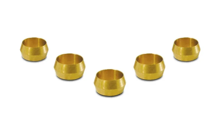 Vibrant 5/8in Brass Olive Hardline Tubing Inserts (2 Pack) - Back View