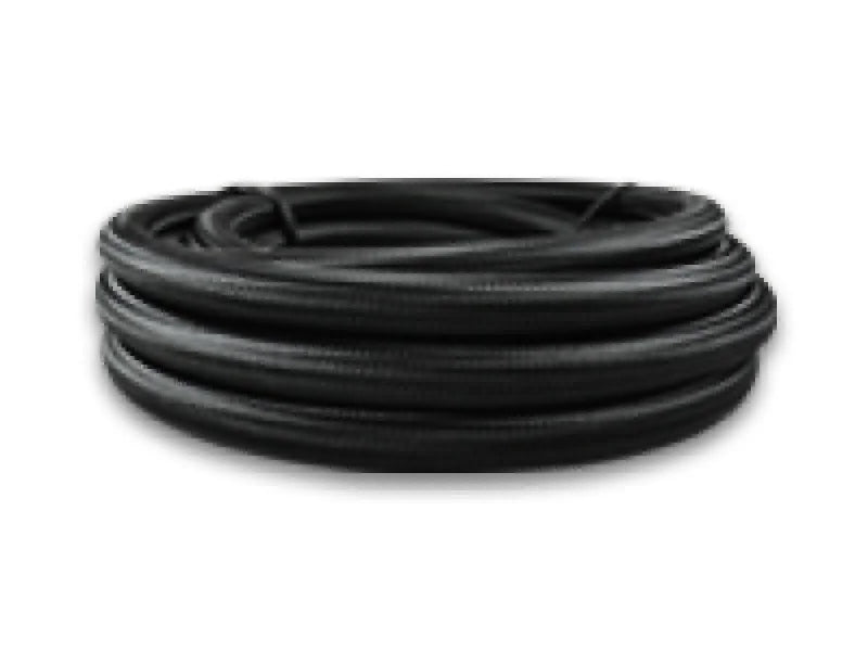Vibrant -6 AN Black Nylon Braided Flex Hose w/PTFE Liner (150ft Roll) - Back View