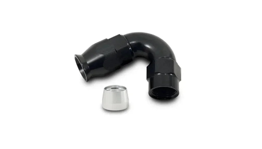 Vibrant -6AN 120 Degree Hose End Fitting for PTFE Lined Hose - Side View
