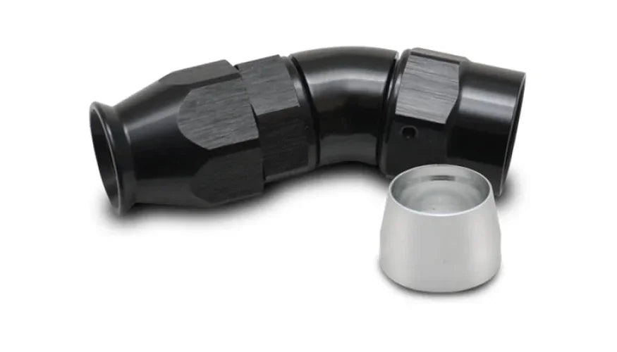 Vibrant -6AN 30 Degree Hose End Fitting for PTFE Lined Hose - Side View