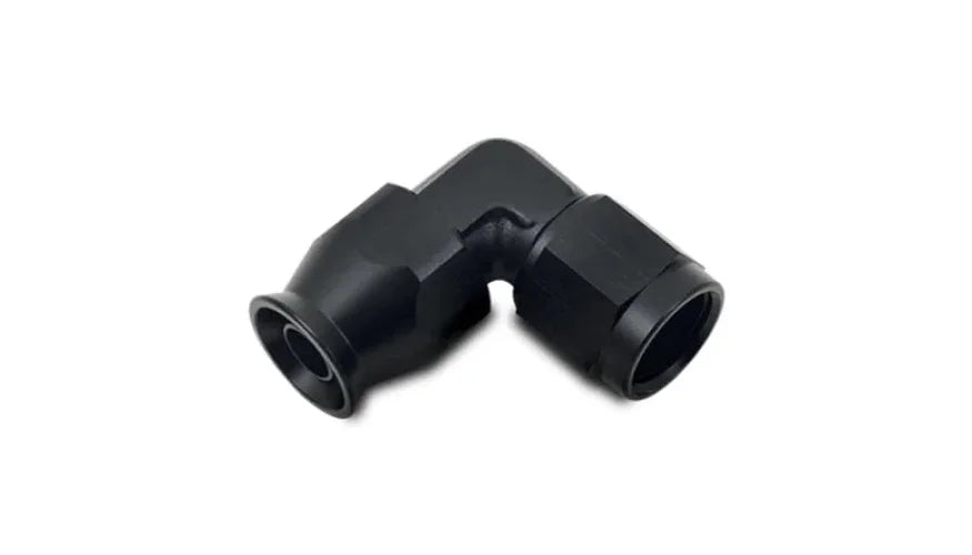 Vibrant -6AN 90 Degree Tight Radius Forged Hose End Fitting for PTFE Lined Hose - Side View