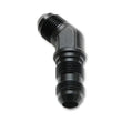 Load image into Gallery viewer, Vibrant -6AN Bulkhead Adapter 45 Degree Elbow Fitting - Anodized Black Only - Side View