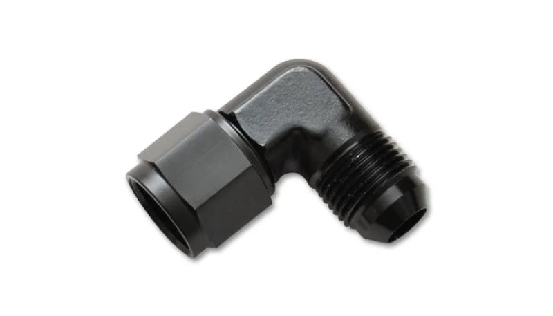 Vibrant -6AN Female to -6AN Male 90 Degree Swivel Adapter Fitting - Side View