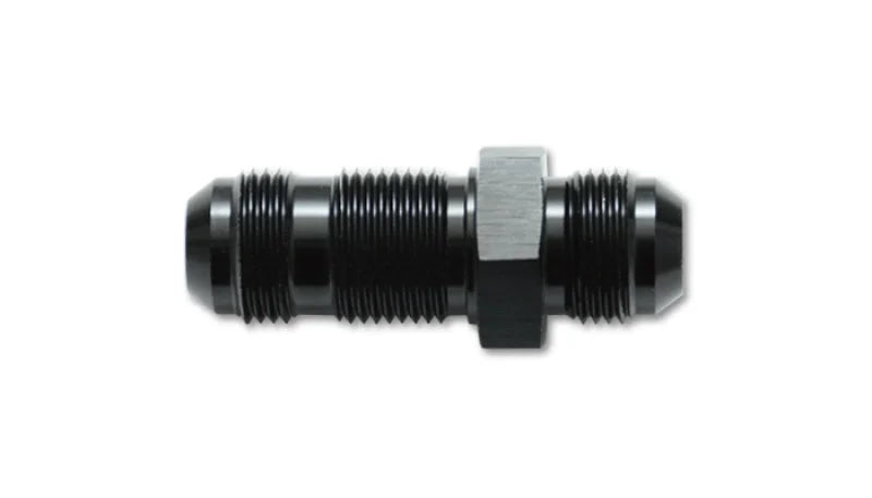 Vibrant -6AN Flare Straight Bulkhead Adapter Fitting - Aluminum - Side View