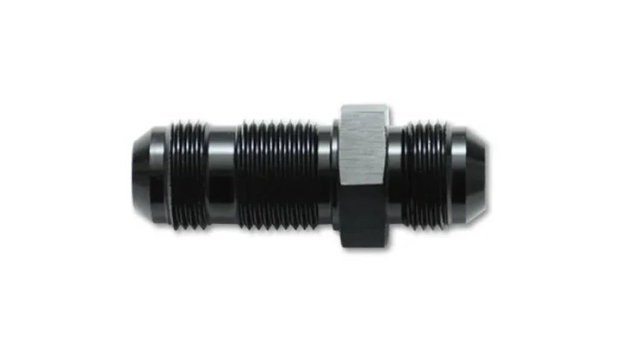 Vibrant -6AN Flare Straight Bulkhead Adapter Fitting - Aluminum - Side View