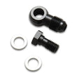 Load image into Gallery viewer, Vibrant -6AN Male Banjo Fitting 10mm x 1.25 Metric Aluminum w/2 Washers - Side View