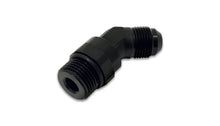 Load image into Gallery viewer, Vibrant -6AN Male Flare to Male -8AN ORB Swivel 45 Degree Adapter Fitting - Anodized Black - Main Product View