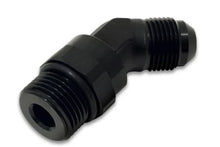 Load image into Gallery viewer, Vibrant -6AN Male Flare to Male -8AN ORB Swivel 45 Degree Adapter Fitting - Anodized Black - Detail View