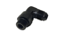 Load image into Gallery viewer, Vibrant -6AN Male Flare to Male -8AN ORB Swivel 90 Degree Adapter Fitting - Anodized Black - Side View