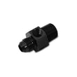 Load image into Gallery viewer, Vibrant -6AN Male to 3/8in NPT Male Union Adapter Fitting w/ 1/8in NPT Port - Side View