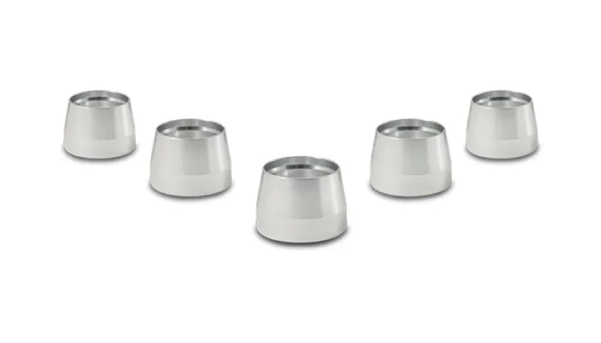 Vibrant -6AN PTFE Hose Olive Inserts - 5pk - Side View
