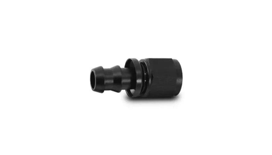 Vibrant -6AN Push-On Straight Hose End Fitting - Aluminum - Side View