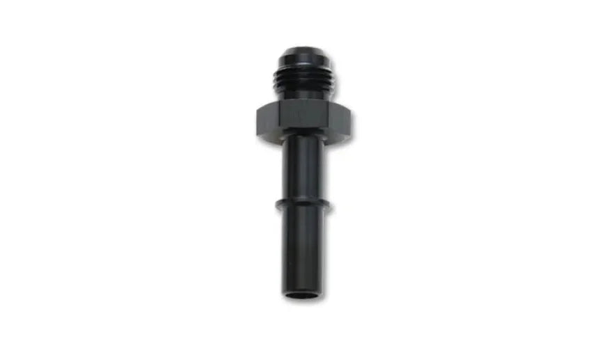 Vibrant -6AN to 3/8in Hose Barb Push On EFI Adapter Fitting - Side View
