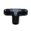 Load image into Gallery viewer, Vibrant -6AN x 1/4in NPT Flare to Pipe Tee Adapter Fitting - Aluminum - Side View