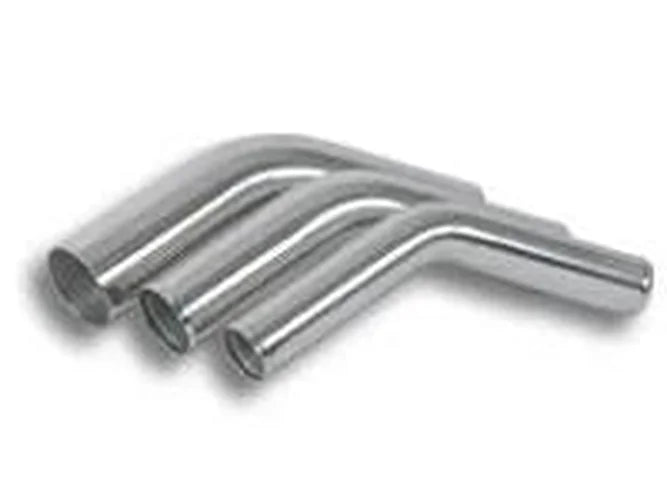 Vibrant .75in O.D. Universal Aluminum Tubing (45 Degree Bend) - Polished - Side View