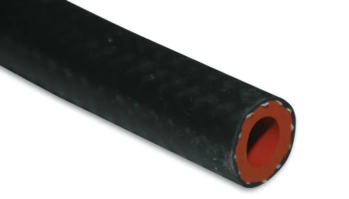 Vibrant 7/8in (22mm) I.D. x 20 ft. Silicon Heater Hose reinforced - Black - Side View