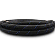 Load image into Gallery viewer, Vibrant -8 AN Two-Tone Black/Blue Nylon Braided Flex Hose (5 foot roll) - Side View