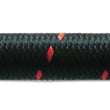 Load image into Gallery viewer, Vibrant -8 AN Two-Tone Black/Red Nylon Braided Flex Hose (2 foot roll) - Main Product View