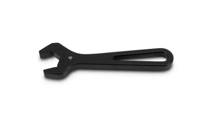 Vibrant -8AN Aluminum Wrench - Anodized Black (individual retail packaged) - Side View
