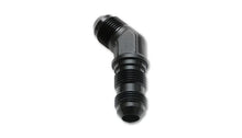 Load image into Gallery viewer, Vibrant -8AN Bulkhead Adapter 45 Degree Elbow Fitting - Anodized Black Only - Side View